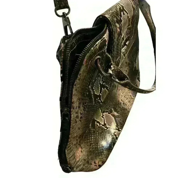 Fiorelli Faux Snakeskin Shoulder Bag Purse Python Embossed Satchel - Picture 8 of 10